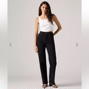 Levi’s ribcage straight black jeans